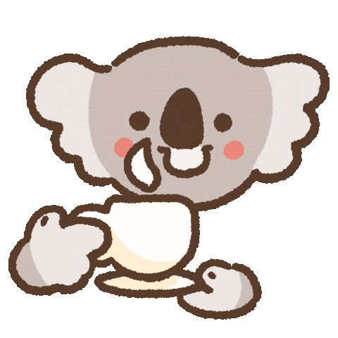 Tea Time Coffee Sticker by wuwu illustration