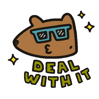 Shades Deal With It Sticker by Debbie Fong