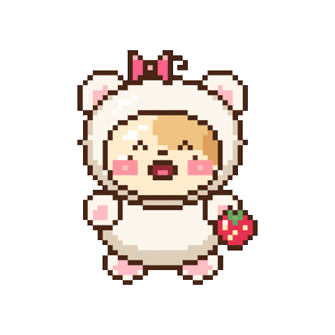 Puppy Strawberry Sticker
