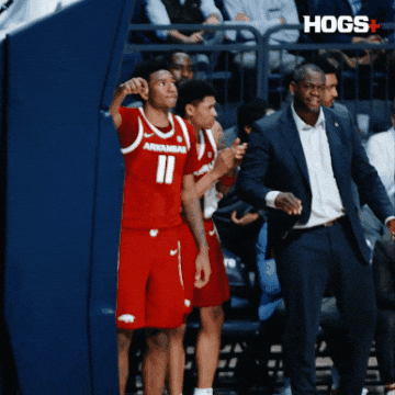 Basketball Celebrate GIF by Hogs+