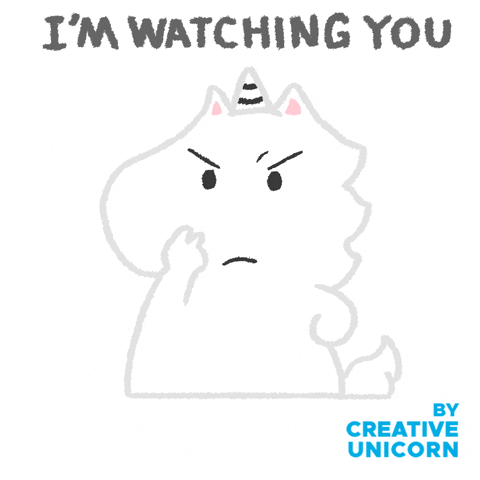 Cu Im Watching You GIF by Creative Unicorn