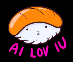 EKRA love i love you sushi nigiri GIF