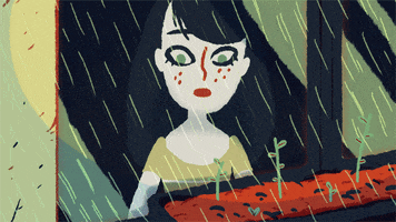 Sad Rain GIF by Marie Spénale