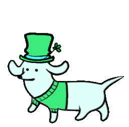 St Patricks Day Dog Sticker by Stefanie Shank