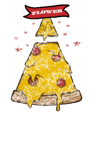 Flower Pizza Athens Sticker