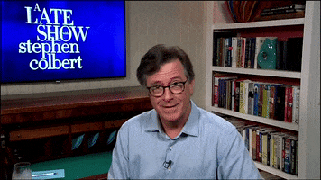 Stephen Colbert Hair Flip GIF by The Late Show With Stephen Colbert