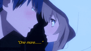 anime love kiss GIF