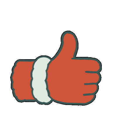 Merry Christmas Thumbs Up Sticker by The Graphic Link
