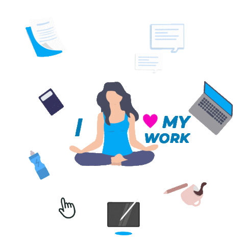 Happy Work From Home Sticker by Huptech Web