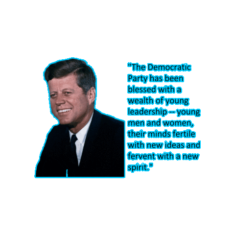 Democratic Party Kennedy Sticker by Virginia Young Democrats Teen Caucus