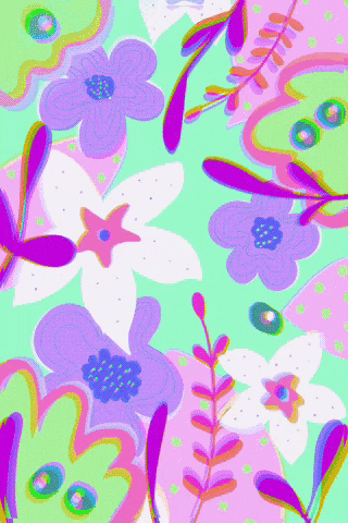 Florals Bright Colors GIF by Daisy Lemon
