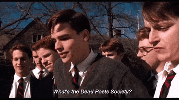 dead poets society laugh GIF