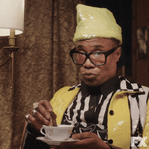 Billy Porter Sipping Tea GIF by Pose FX - Find & Share on GIPHY