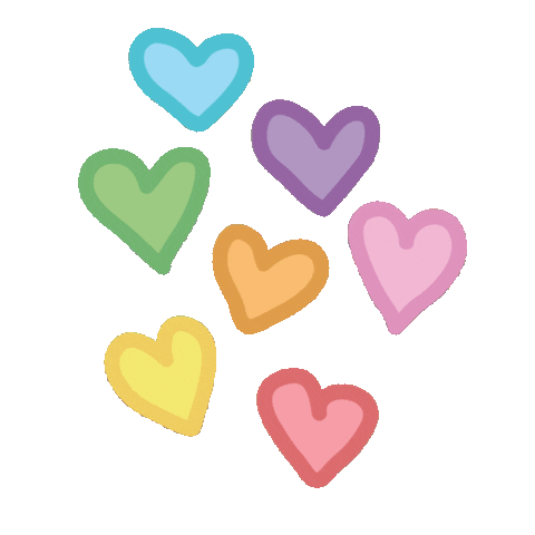 Love Is Love Hearts Sticker by TeaBag for iOS & Android | GIPHY