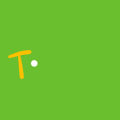 Text gif. On a green background, colorful letters of the word "Thursday" appear one by one in a clockwise rotation.