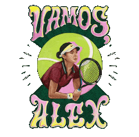 Vamos Tennis Player Sticker