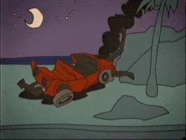 Car Crash Cartoon GIF by St. Vincent