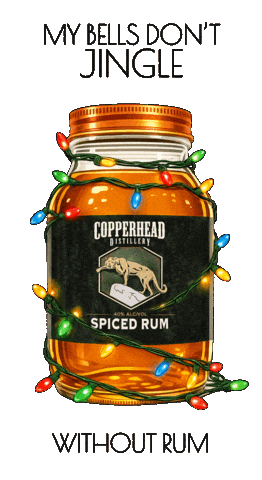 Spiced Rum Christmas Sticker by CopperheadDistillery