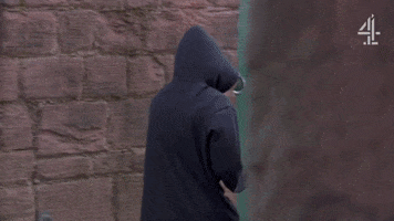 Hooded Figure Hide GIF by Hollyoaks