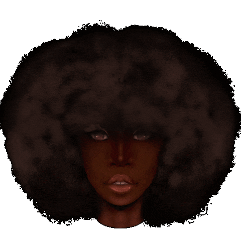 Afro Natural Hair Sticker by RS