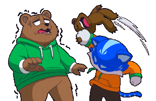 Scared Fight Sticker by Toshithecat