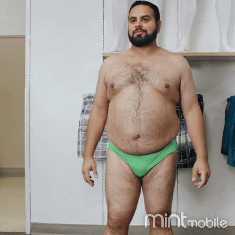 man with speedo