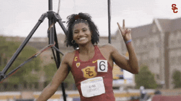Track And Field Smile GIF by USC Trojans