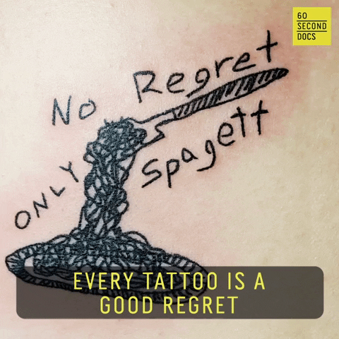 No Regrets Tattoo GIF by 60 Second Docs - Find & Share on GIPHY