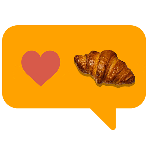Coffee Croissant Sticker by FoodBox