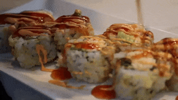trapperssushi sushi food porn drizzle trappers GIF