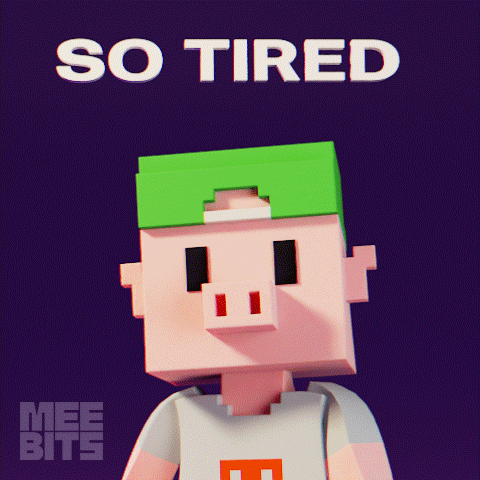 Tired Crypto GIF by Meebits
