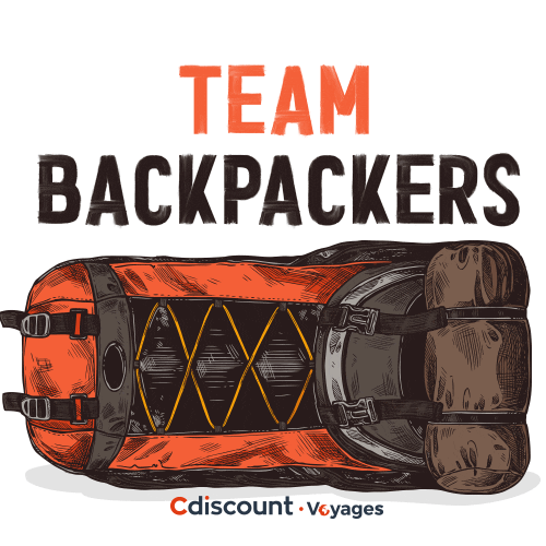 Travel Backpacker Sticker by Cdiscount Voyages