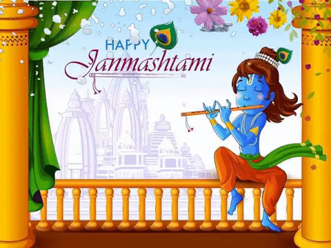 Krishna Janmashtami India GIF by techshida - Find & Share on GIPHY