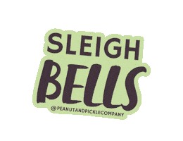 Sleigh Bells Christmas Sticker by Peanut and Pickle