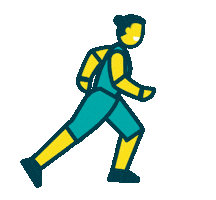 Run Running Sticker by Bowel Cancer UK