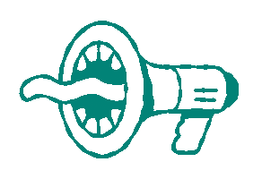 Voice Megaphone Sticker by Gregory Darroll