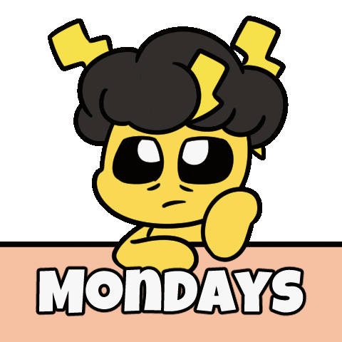 Working Monday Morning Sticker by Christophers Genie