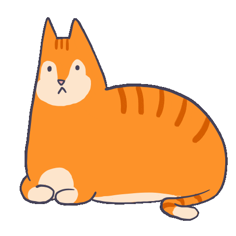 Fat Cat Kitty Sticker by Nicole Almendrada