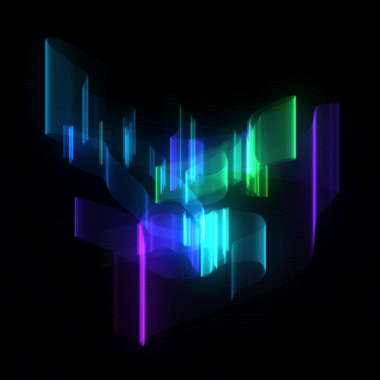 xponentialdesign loop green sky lights GIF