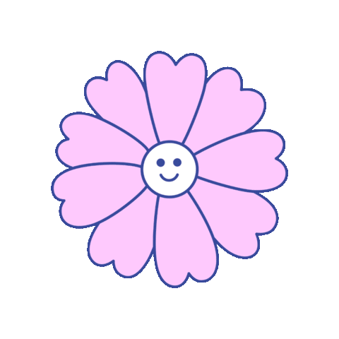 Flower Power Smile Sticker by Hu is Hungry