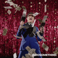 Excited Make It Rain GIF by DoSomething