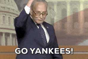 Chuck Schumer Go Yankees GIF by GIPHY News