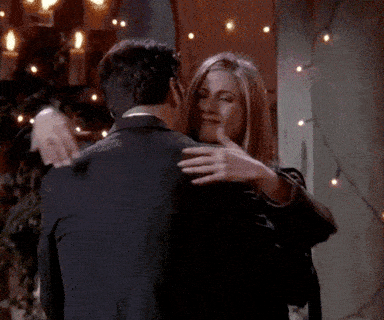 Friends-HD videos-Rachel and her friends reunite by hugging, screaming, and  jumping. S1 E4 03 on Make a GIF