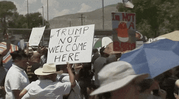 protest el paso el paso strong trump not welcome here trump not welcome GIF