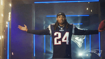 Flexing Stephon Gilmore GIF by New England Patriots