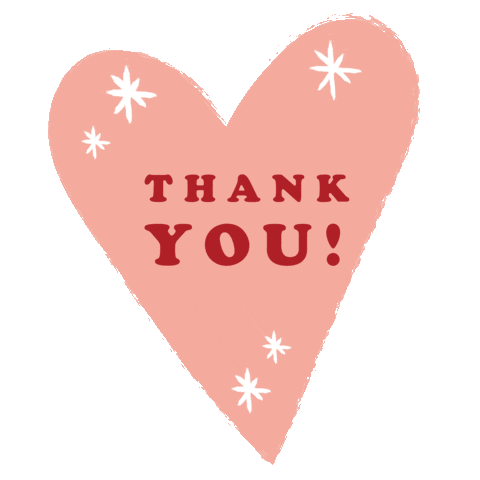Heart Thank You Sticker