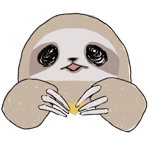 Heart Sloth Sticker