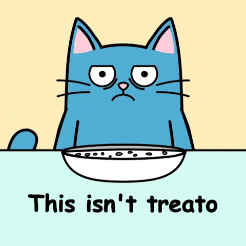 Blue Cat Healthy Food GIF