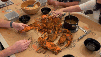 Dinner Party Seafood GIF by The Crab Place