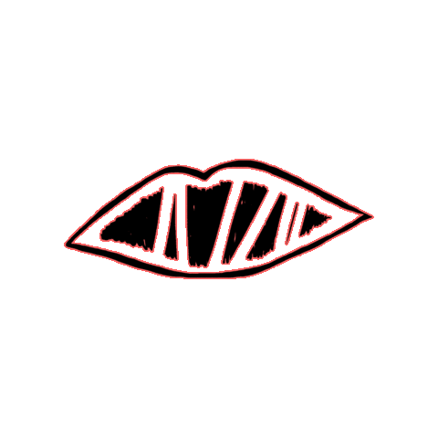 Logo Kiss Sticker by Senza Rossetto